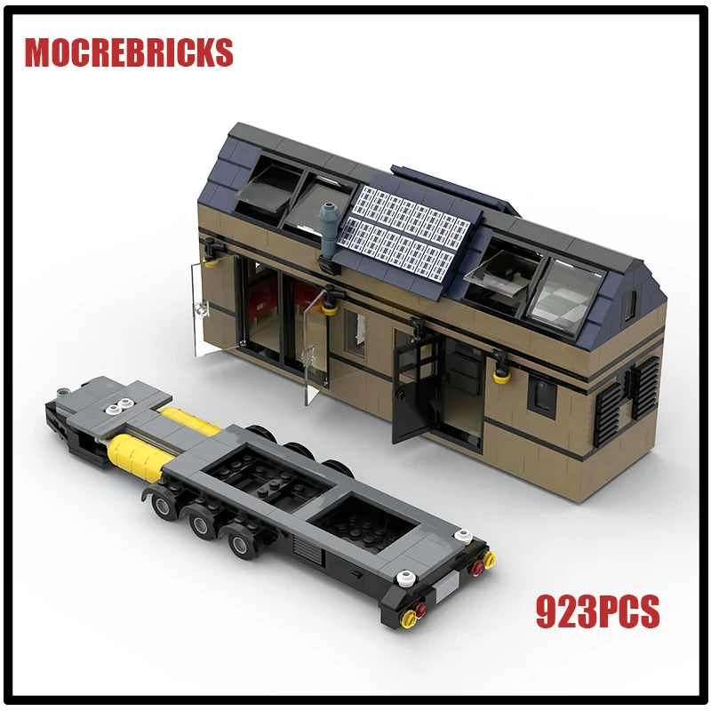 MOC City Railway Passenger Vehicle Tiny-houses treni Bundle Pack set tecnologia Building Blocks modello kid's Bricks Toys Gifts