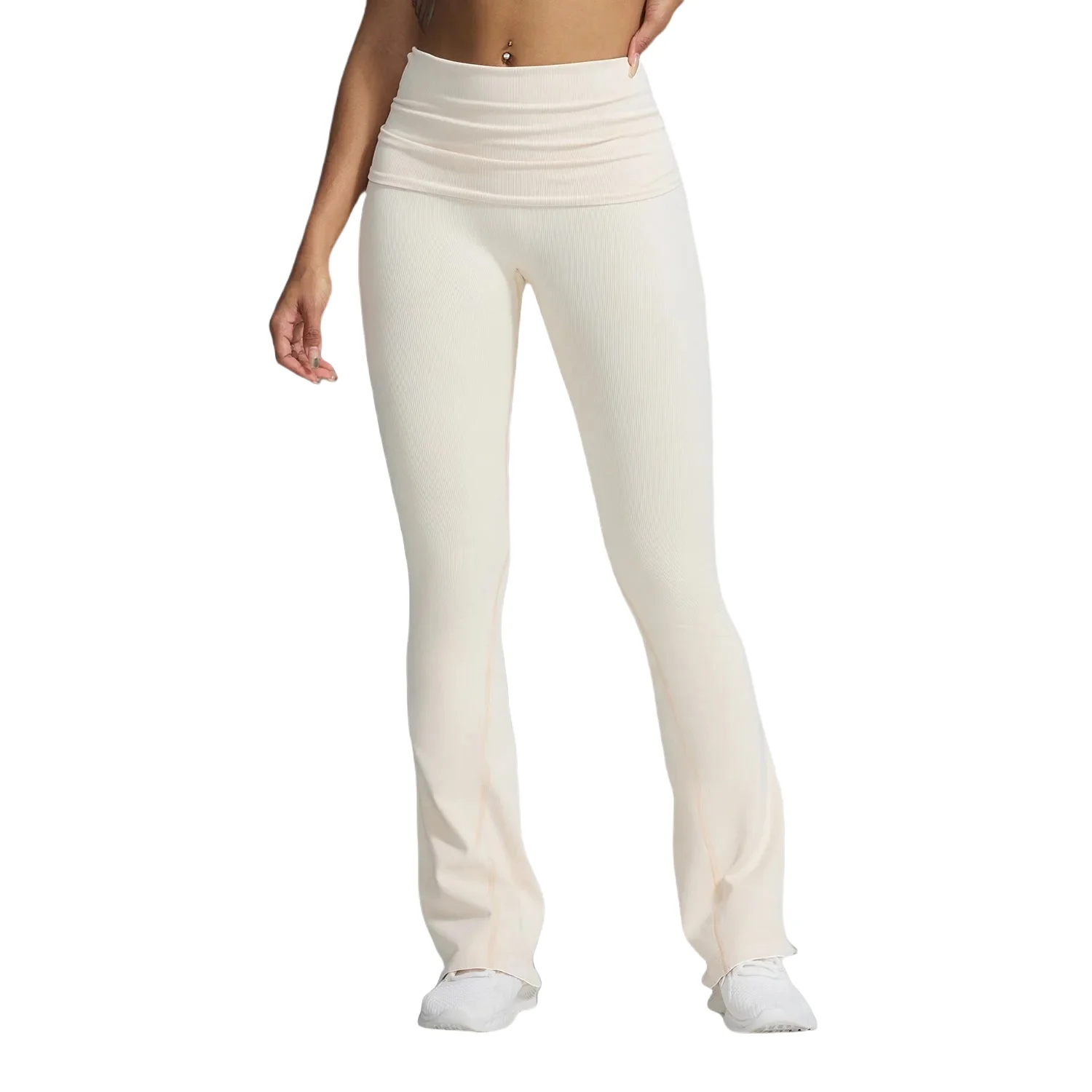 Women’s High Waist Flared Yoga Pants, Butt Lifting Bell-Bottom Leggings, Stretchy Breathable Workout Gym Fitness Trousers