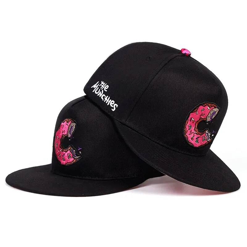 Unisex Doughnut Embroidery Hip-hop Hats Outdoor Adjustable Casual Baseball Caps Sunscreen Hat