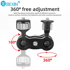 Bexin-Articulating magic arm with double head ball, tripod telephone clip, 1/4 10 Main Sales Articulated Support for TV - №8
