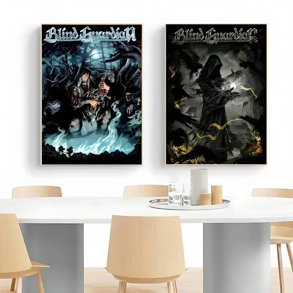Power Metal Band B-Blind Guardian Poster Frameless Peel-and-Stick Removable Wall Art Print