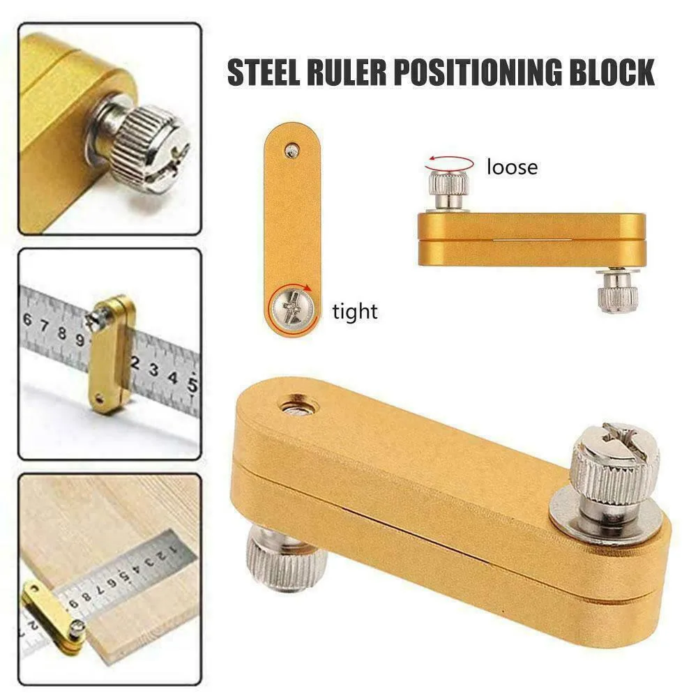 Woodworking Positioning Block Steel Ruler Tool Carpenter Carpenter DIY Drawing Gauge Measuring Scribe High Quality