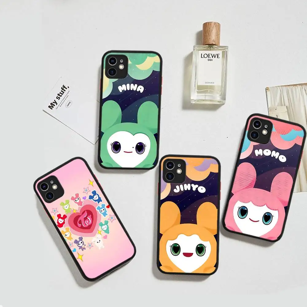 kpop T-Twices For iPhone 11 12 13 14 15 16 Pro Max Plus Matte Translucent Phone Cover