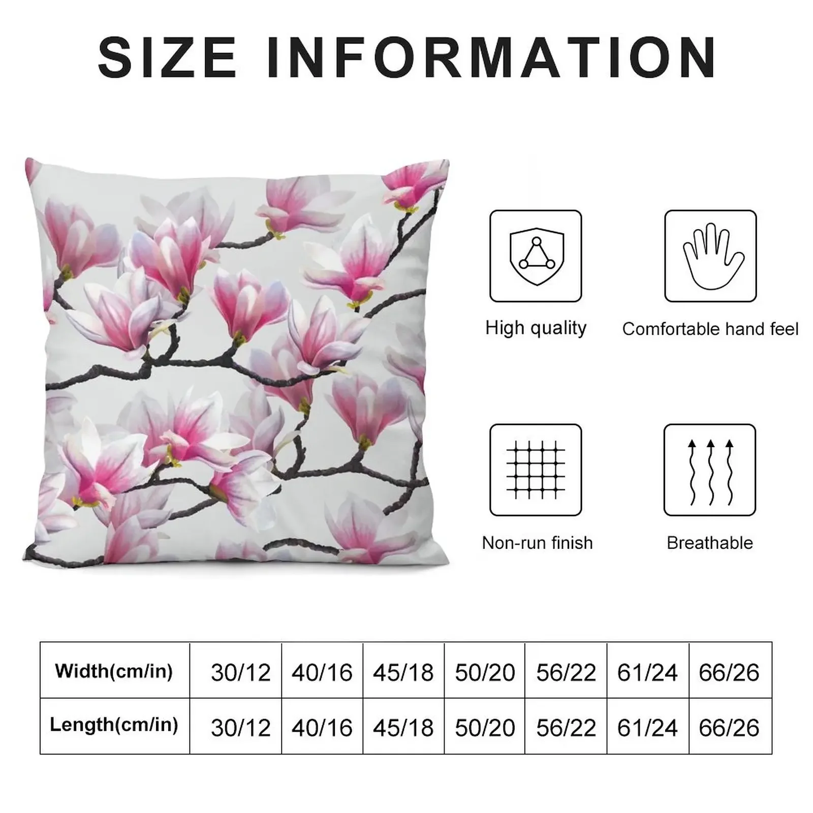 Pink Springtime Magnolia Blossom Throw Pillow pillow pillowcase Sofas Covers pillow