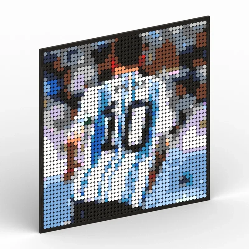 NEW World Famous Football Players Lionel Messi Blocks Brick Pixel Art Decoration DIY Toy Kid Christmas Birthday Gifts