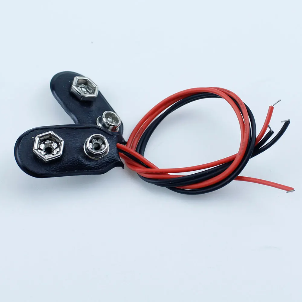 1Pcs 9V Battery Snap Connector Clip I Type 9 Volt Battery Buckle Holder Lead Wire Length 15cm battery buckle with lead wire - Image 2