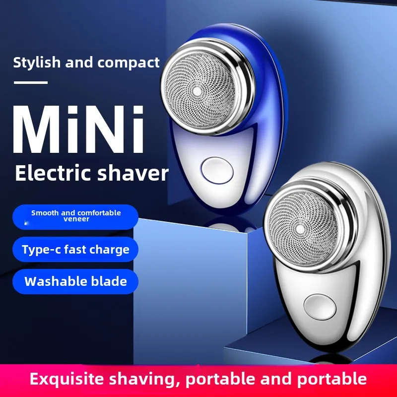 

Men's Mini Shaver Waterproof Razors Machine with USB Charging Portable Electric Razor Essential Beard Trimmer for Outdoor Travel