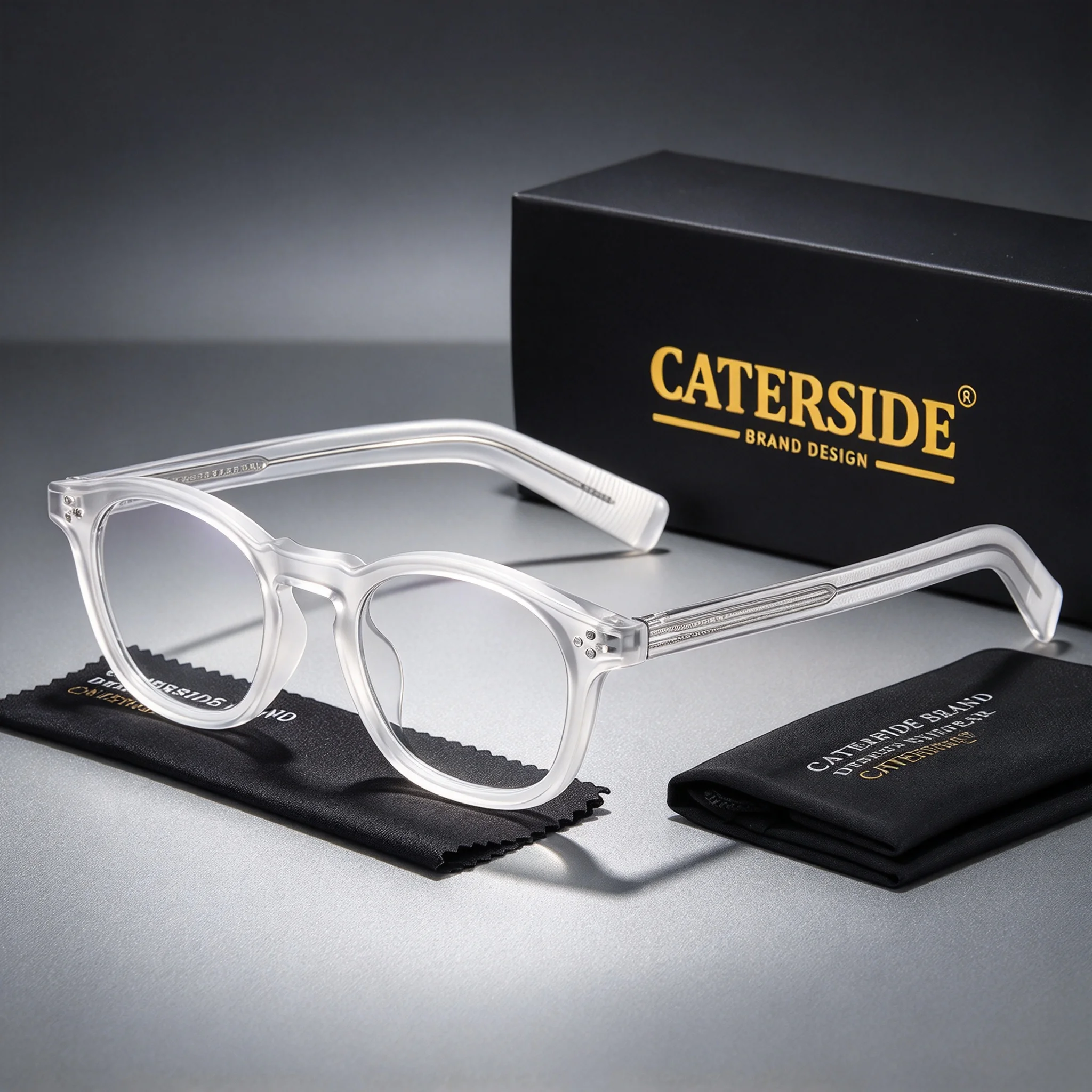 CATERSIDE Fashion Women's Flat Lens High-Quality Tr90 Square Frame Men's Outdoor Leisure Business Office Anti Blue Light Glasses