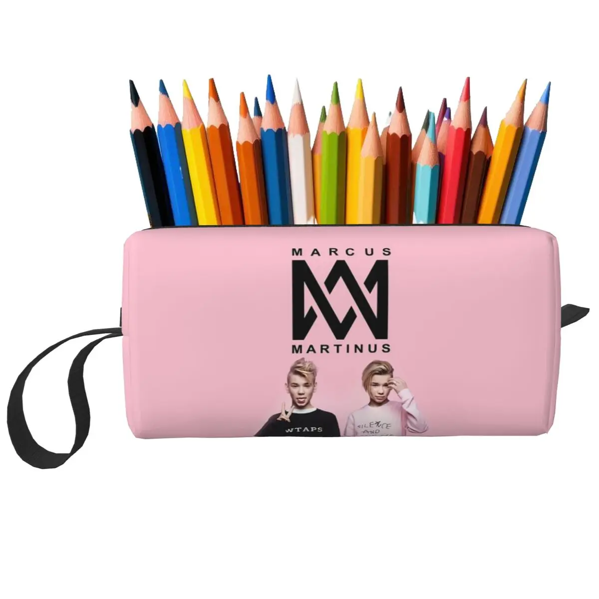 Popular Funny Marcus And Martinus Pencil Case for Boys Girls Pen Box Pencil Bag Stationery Supplies Women Cosmetic Bag