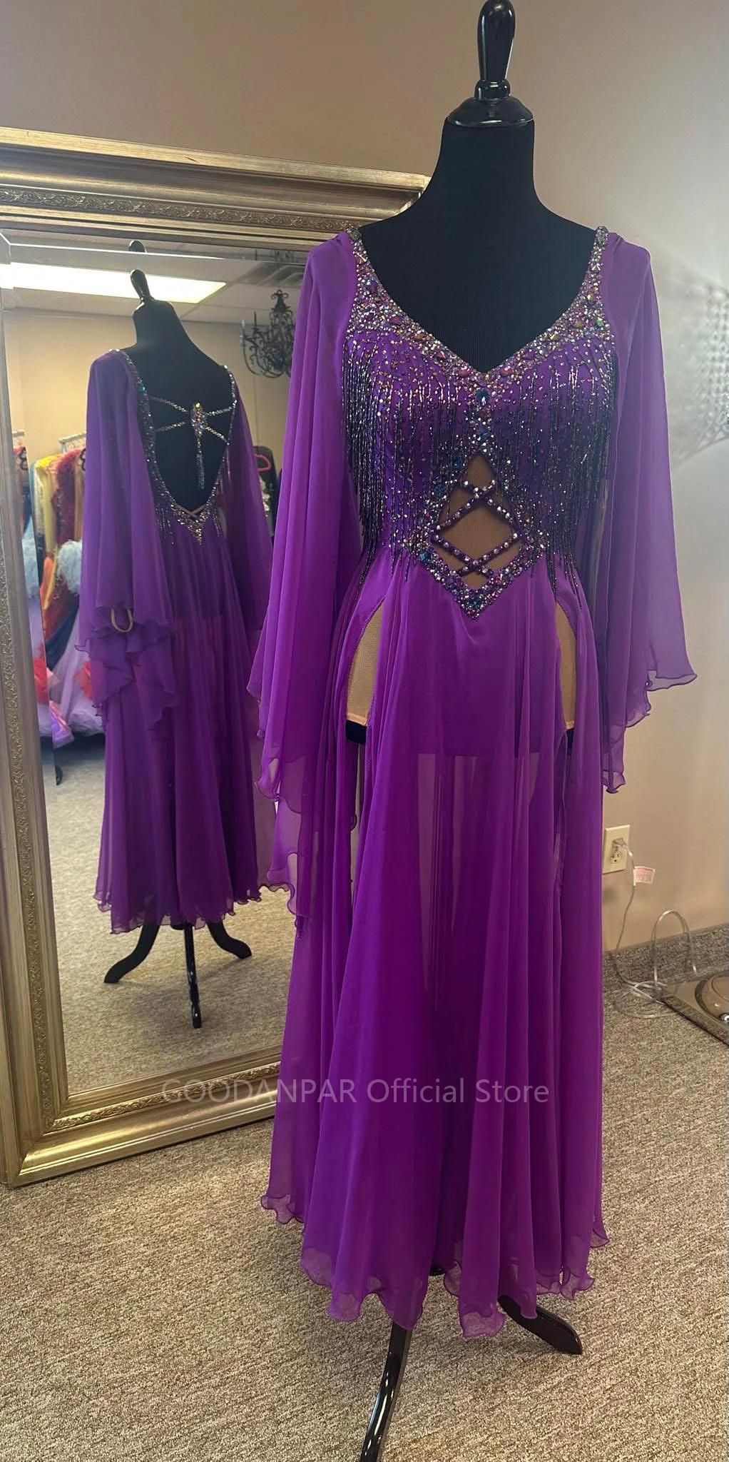 

GOODANPAR Ballroom Dance Competition Dresses Dance Costumes Waltz Dress For Dancing Clothes Dance Wear Dress American smooth