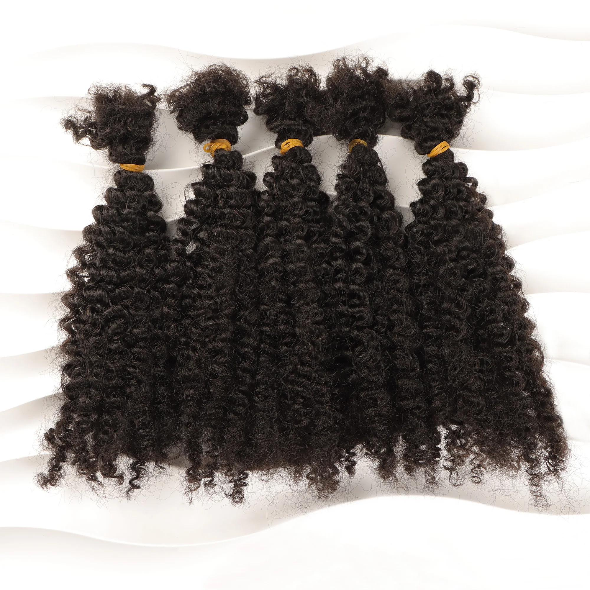 AHVAST Hair Bulk 100g 4B Afro Kinky Virgin Human Hair Bundles 100% Handmade Dreadlocks Extensions Bulk for Locs