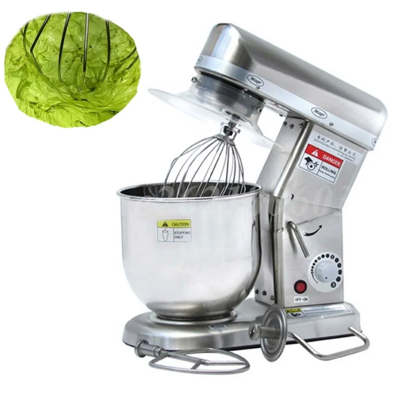 Commercial Mixer Cream Cream Mixer 7L Mixer Stainless Steel Liter Batter Dough Mixer Suitable for Cake Rooms and Tea Restaurants