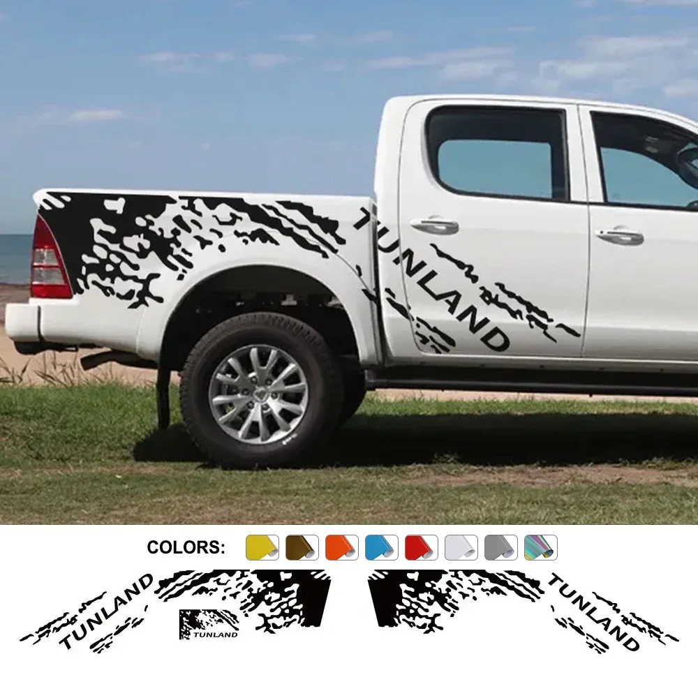 

Pickup Body Side Stickers For Foton Tunland TK 2012-2023 Truck Graphics Splash Grunge Decor Decal Trunk Cover Auto Accessories