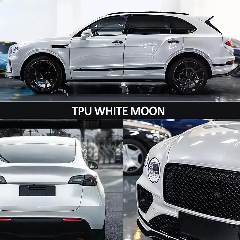 Color Card  PPF TPU Protection Color Changing Wrapping Film Self Healing 7.5mil White Moon Car Paint Protection Film1.52*15m