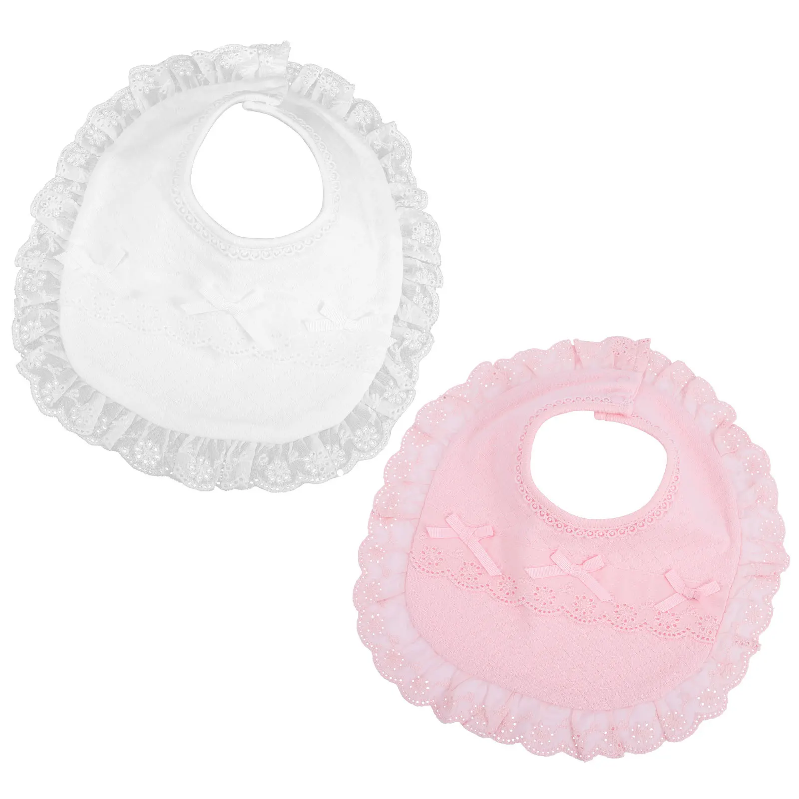 

2Pcs Baby Cotton Bibs Reusable Infant Drool Bibs Comfortable Breathable for Newborns and Toddlers Easy to Change