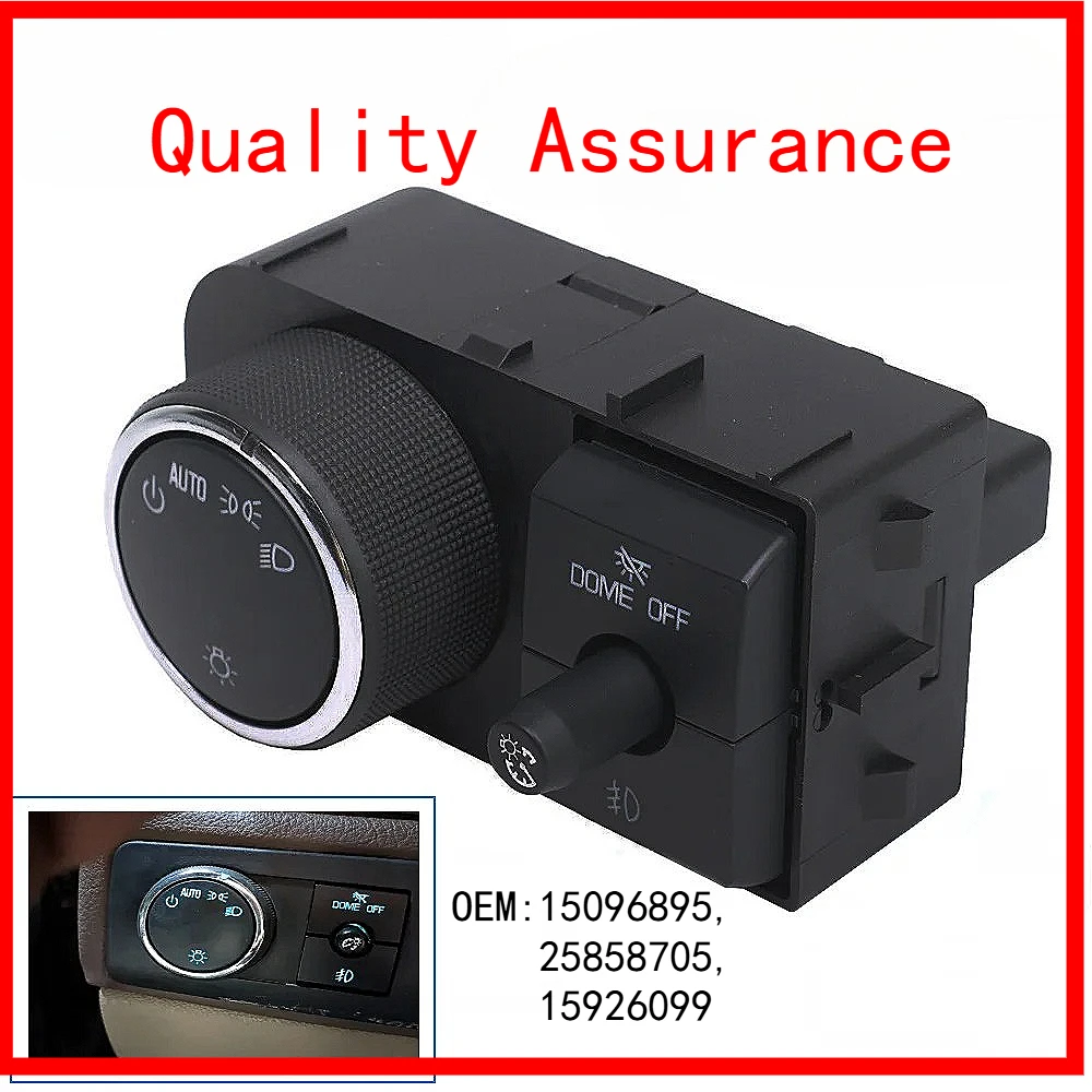 

25858705 for 2007-2013 Chevrolet Avalanche Silverado Suburban Tahoe GMC Sierra Yukon Headlight Fog Light Switch 15096895