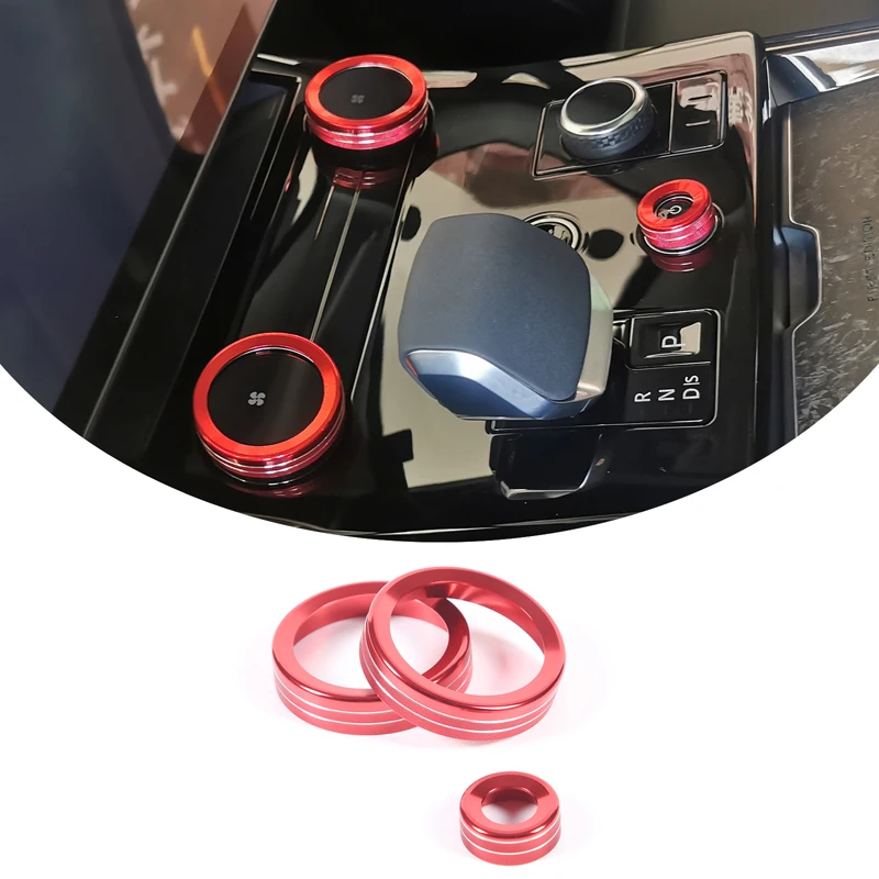 

2 Color Aluminum Alloy Center Control Air Condition Button Ring Knob Cover Caps For LR Range Rover Sport RR Vogue 2023-2024