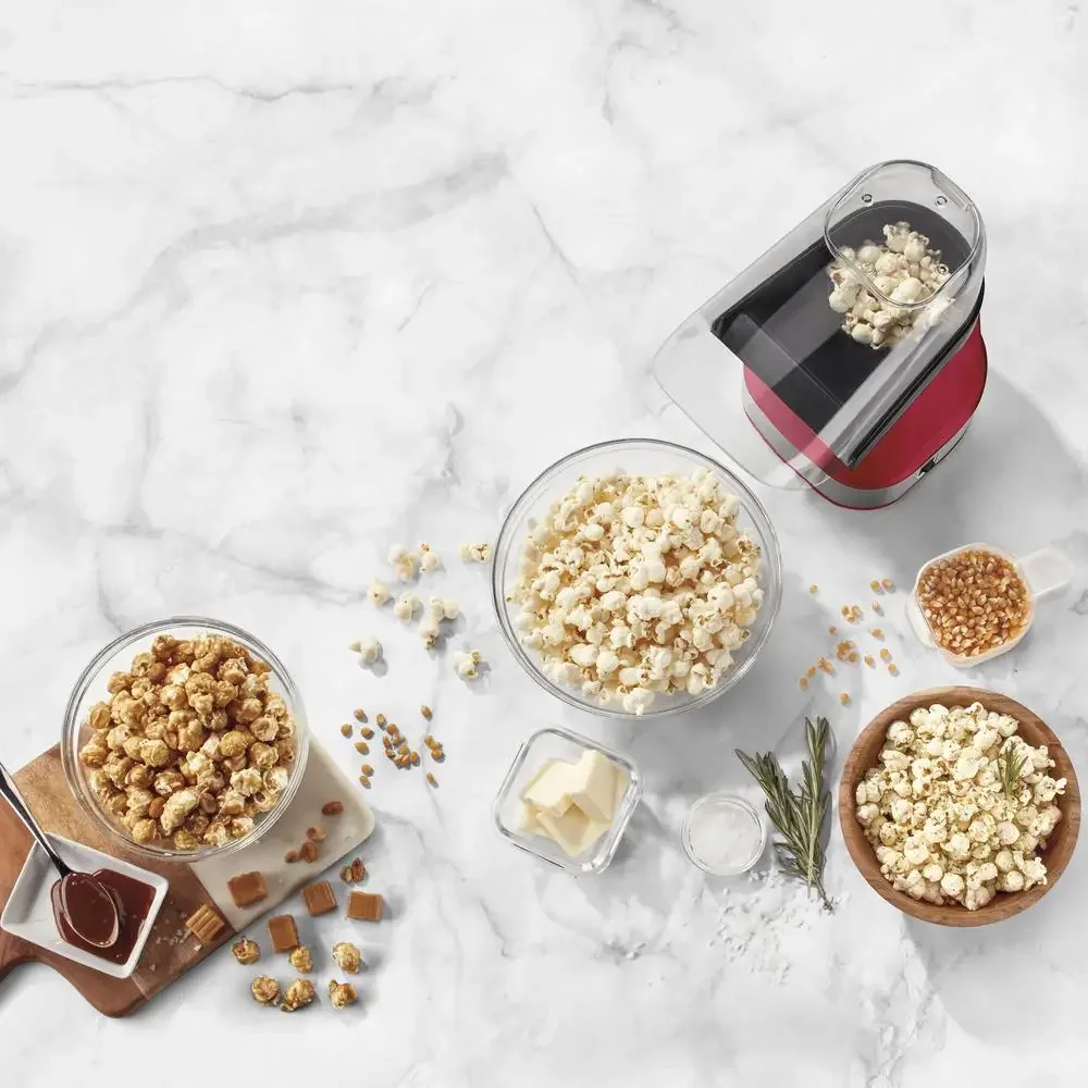 Hot Air Popcorn Maker Healthier Snackingอร่อยFluffy Popcornทําความสะอาดง่าย 15 ถ้วยใน 3 นาทีโลโก้สแตนเลส