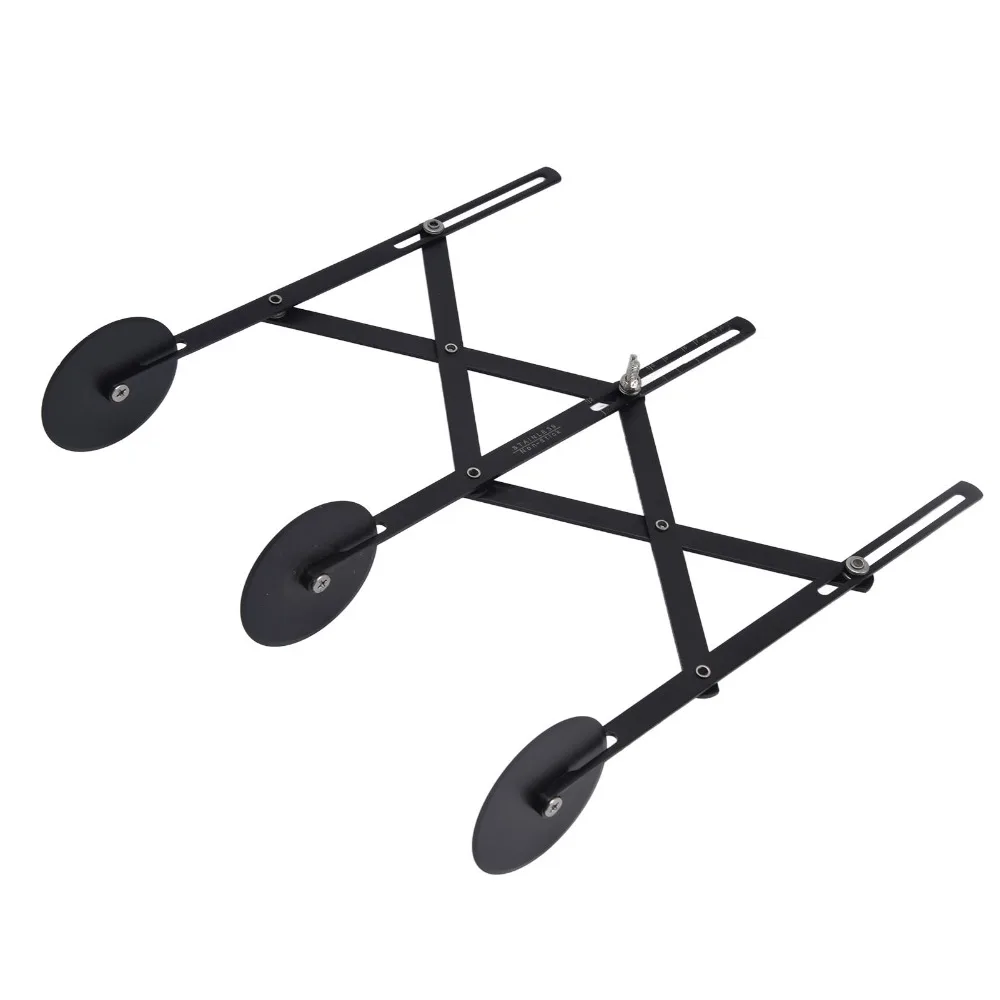 3 Wheel Pastry Cutter Stainless Steel Non-Stick Coating Pizza Slicer Adjustable Black Pasta Cutter Roller
