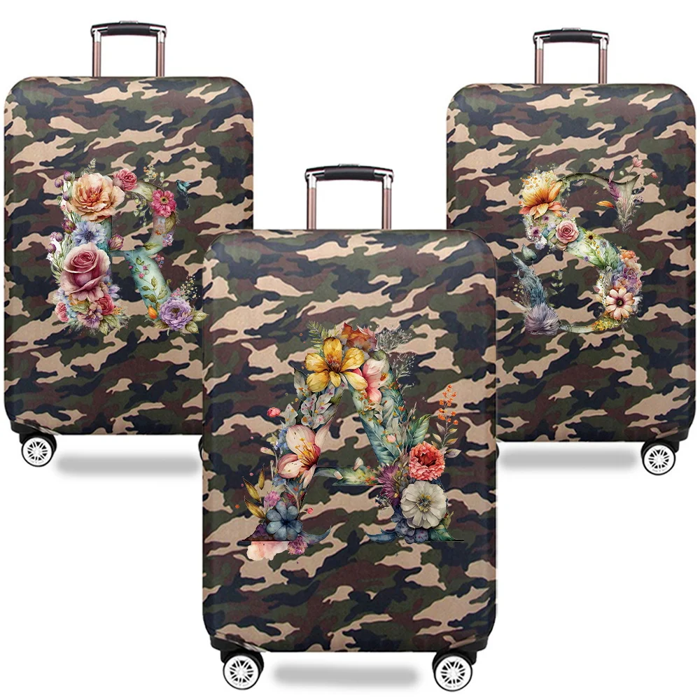 

Luggage Cover Protective Case 18-32inch Trolley Box Suitable Camouflage Style Travel Accessories Floral Letter Series Dust Cover