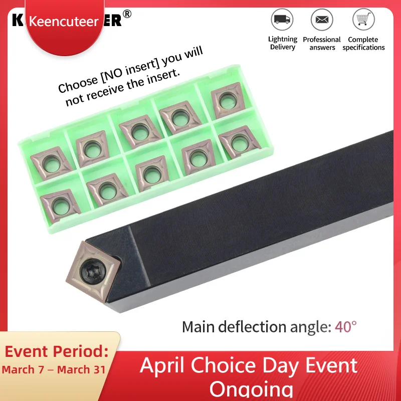 SCMCN1010H06-100 SCMCN2020K09-100 SCMCN2525M12-100 External Turning Tool Holder CCMT Carbide Inserts Lathe CNC Cutting Tools Set