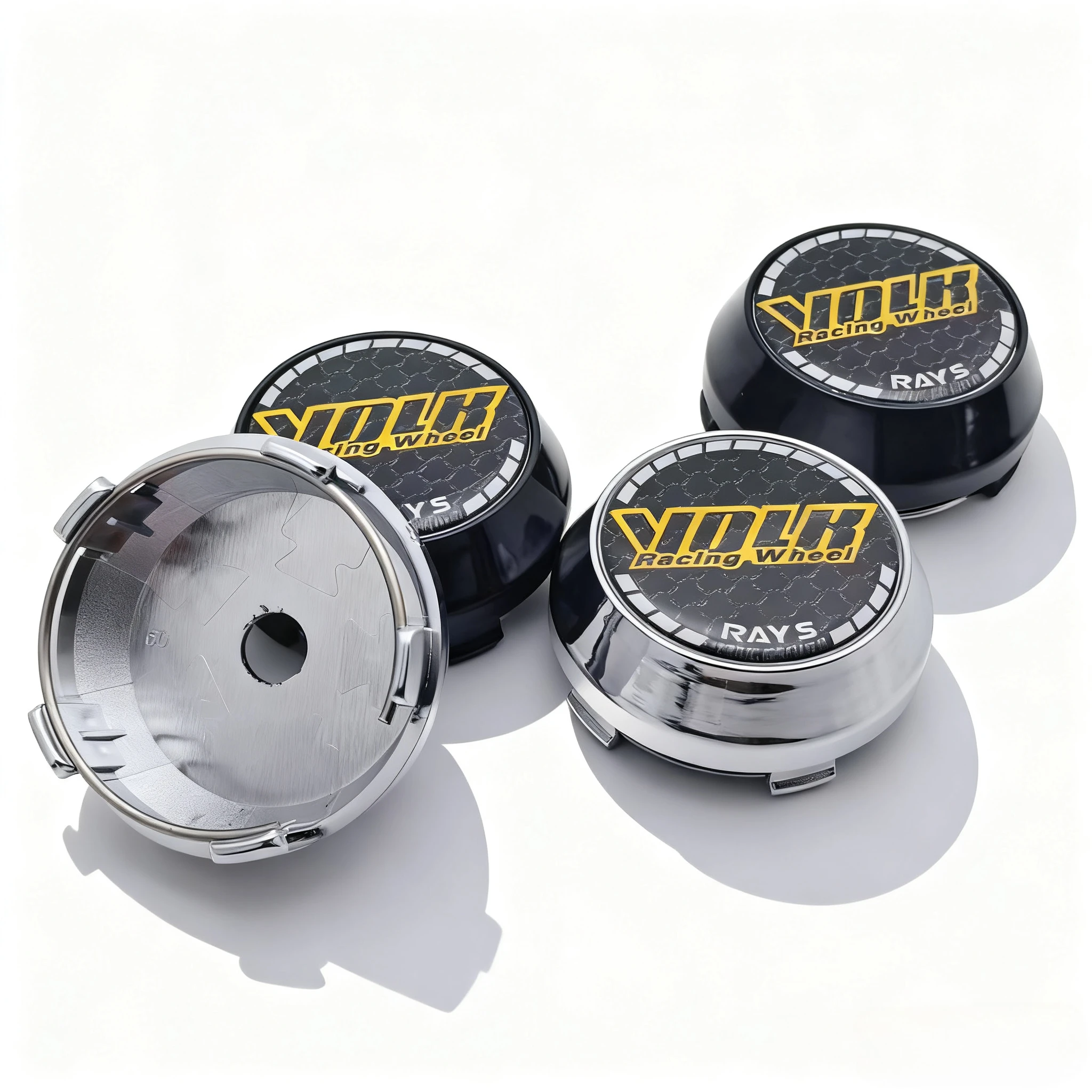 4 Uds JDM VOLK Racing Logo emblema tapas centrales de rueda de coche 60MM 56MM cubo de ruedas tapa alta rayos insignia llanta cubierta de tapacubos accesorios de coche