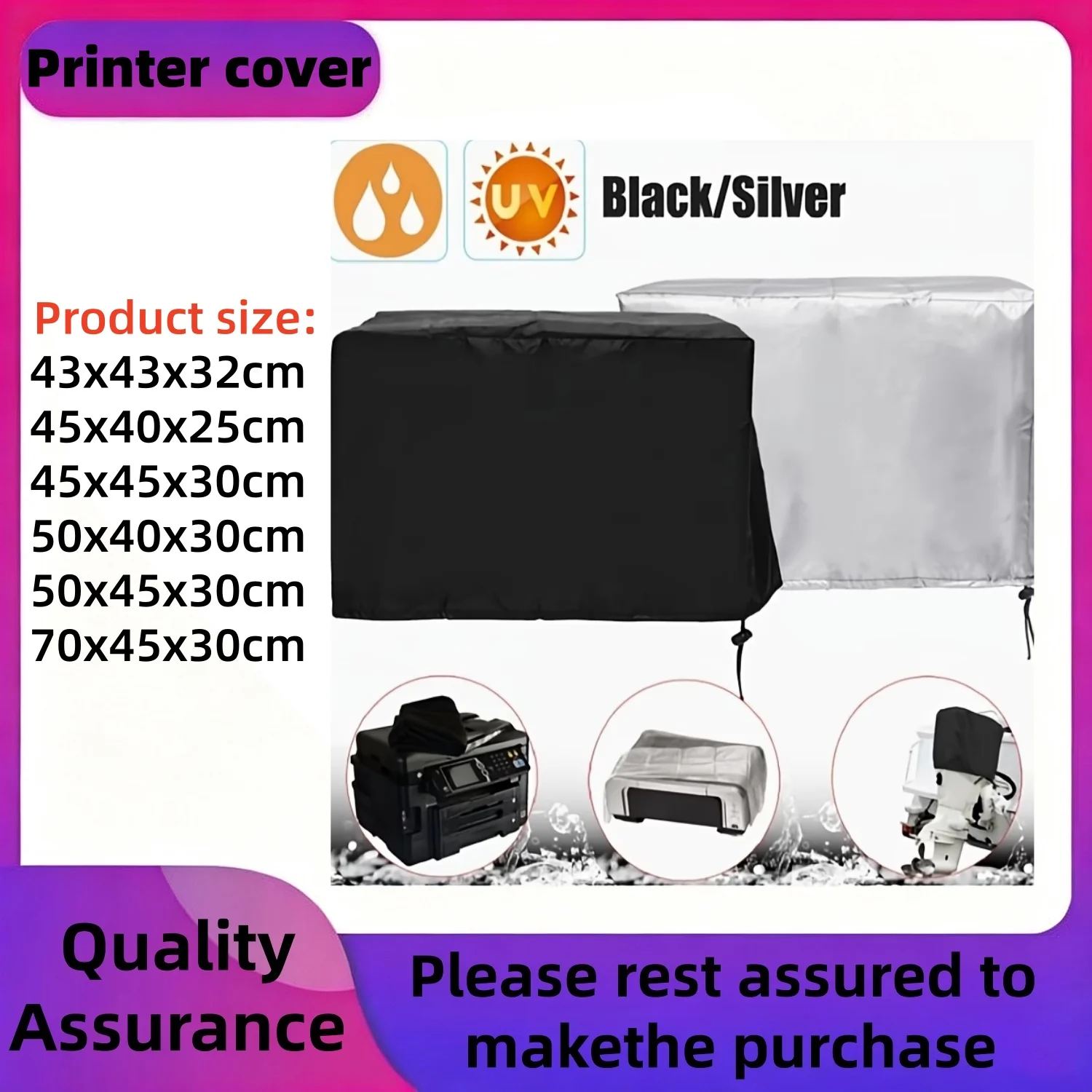 Appliance Dust Cover,Proof with Good Sealing Performance, Suitable for Use with Idle Copiers And Printers in Offices And Homes