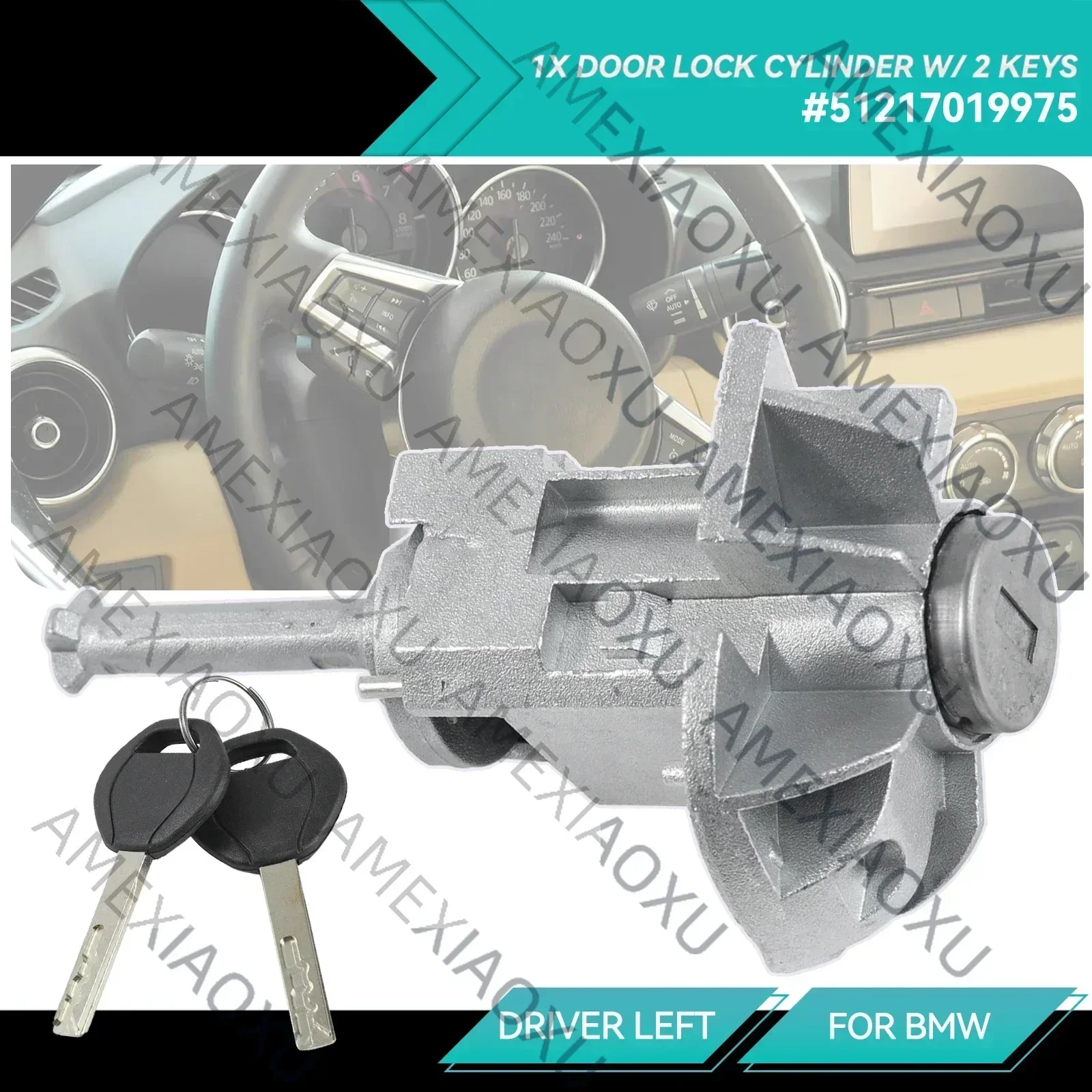 

Left Driver Side Door Lock Cylinder Assembly Replacement 51217019975 For BMW 3 Series E46 325i 325ci 325xi 2001-2006 51218244049