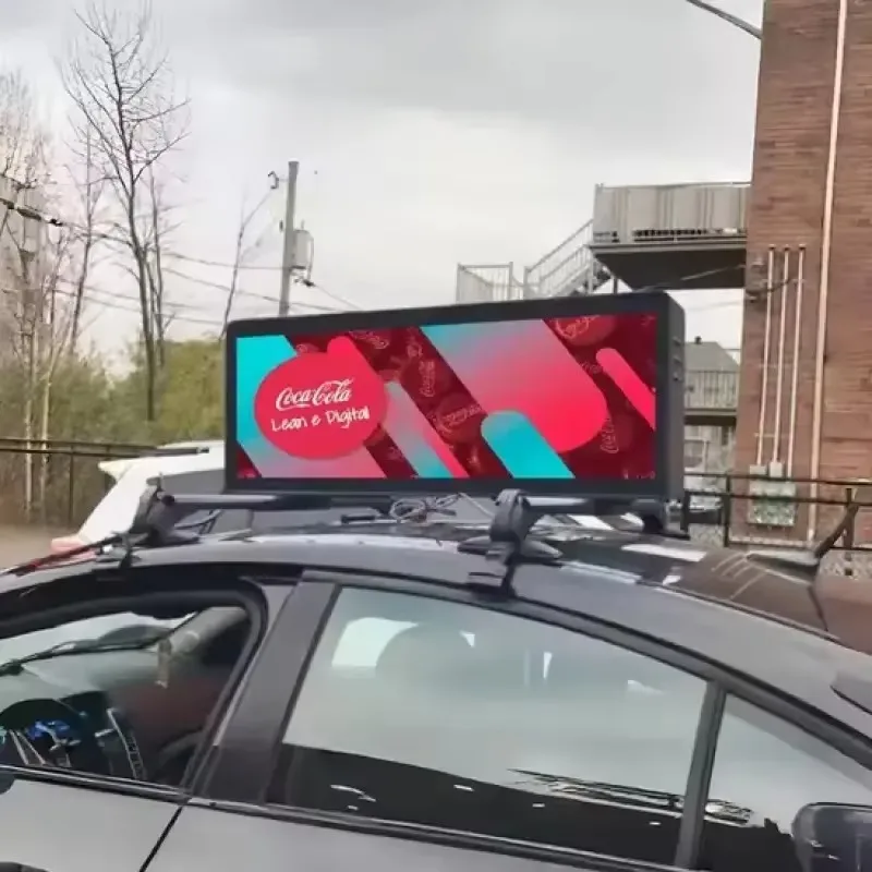 Waterproof P5 Outdoor Digital LED Sign Full Color Programmable Screen For Vehicle Top Commercial Advertising Display