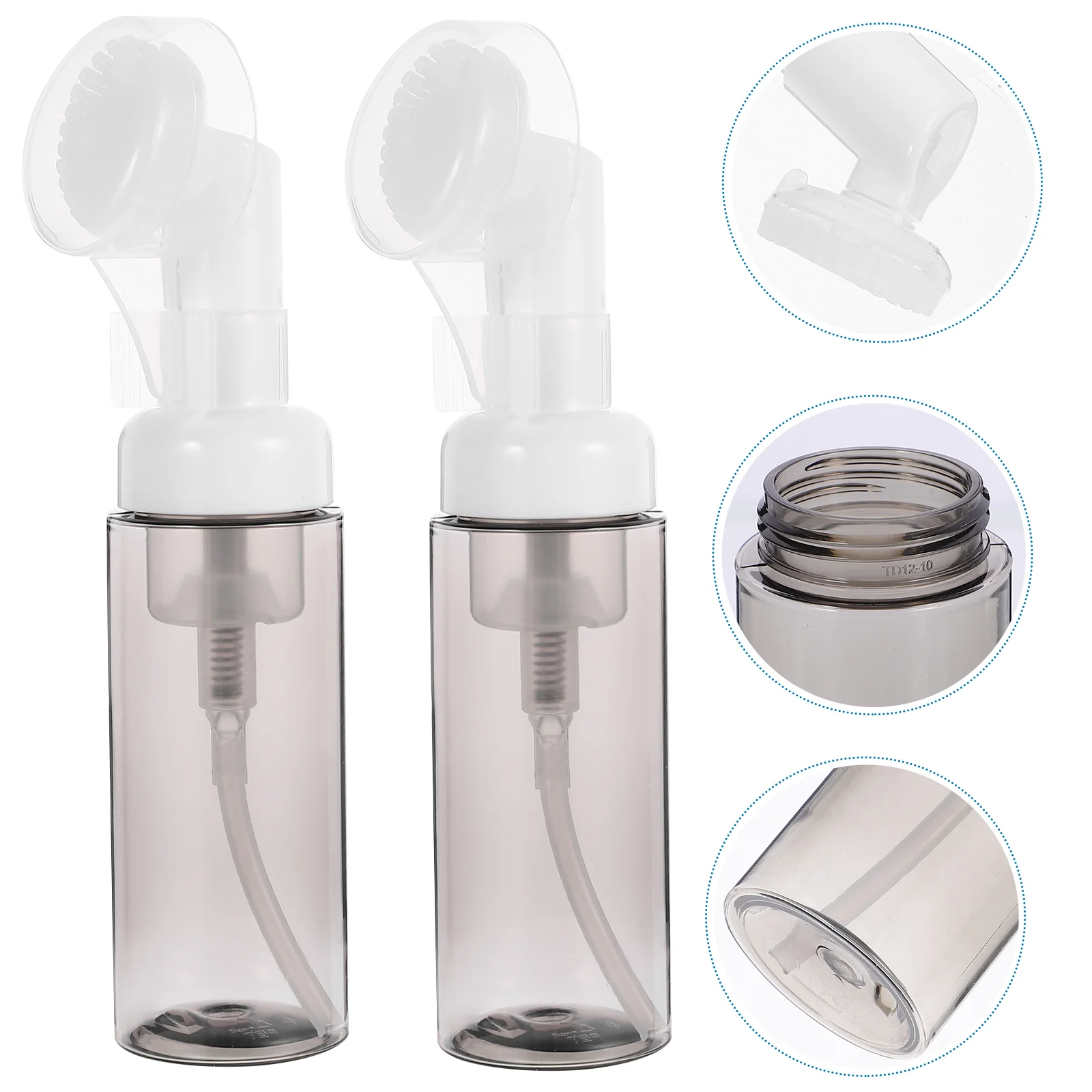 

4 Pcs Foam Bottle Foaming Pump for Shampoo Refillable Empty Brush Soap Dispenser Face Balm Cleanser