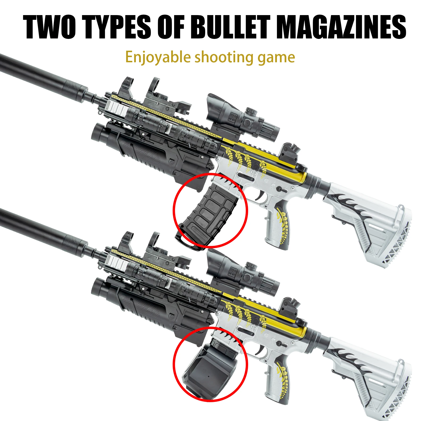 M416 بندقية جل الناسف الكهربائية، دليل رذاذ حبة الجل/وضع تلقائي لعبة رصاصة المياه لعبة فريق الرماية (الخرز غير متضمن) #5