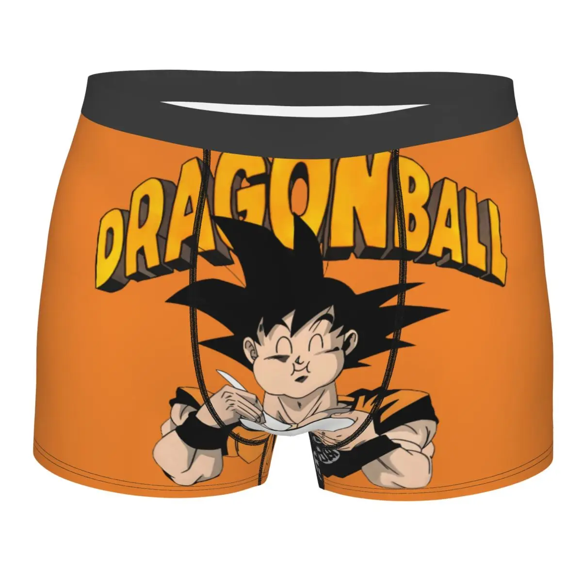 

Custom Male Fashion Goku Eating Ramen Underwear Comic Boxer Briefs Stretch Shorts Panties Underpants