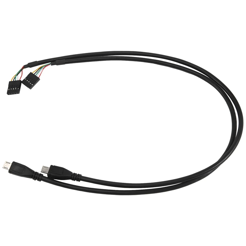 (2-Pack) 50CM 5 Pin Motherboard Female Header to Micro-USB Male Adapter Dupont Extender Cable (5Pin/Micro-USB) image 2