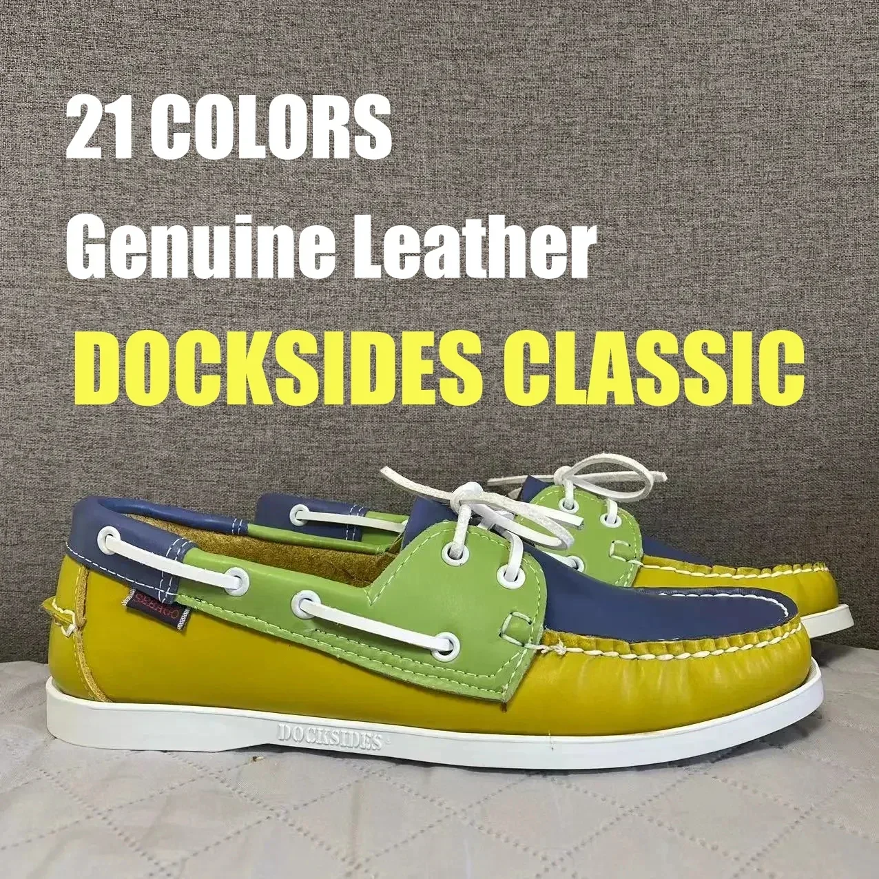 Men Genuine Cow Leather Handmade Casual Sebago Docksides Boat Shoes X601