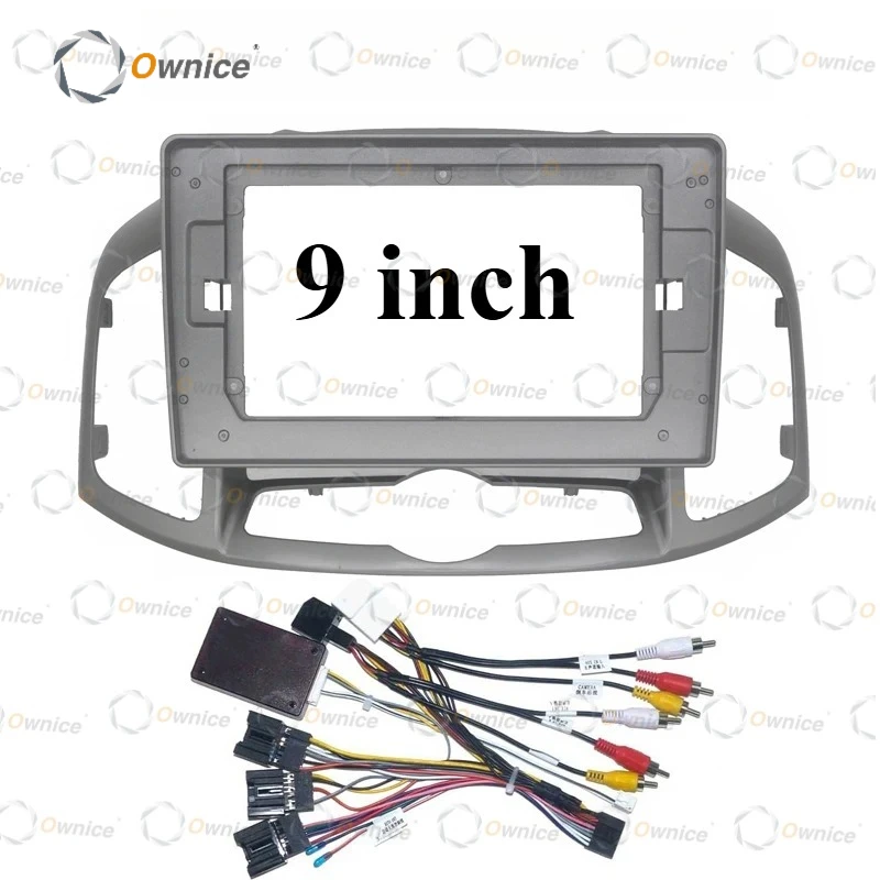 Ownice 10.1 Inch Quadlock Car Android Radio Frame for Captiva 2011 - 2017 2DIN Fascia Stereo Panel 16PIN Harness Wire Canbus Box