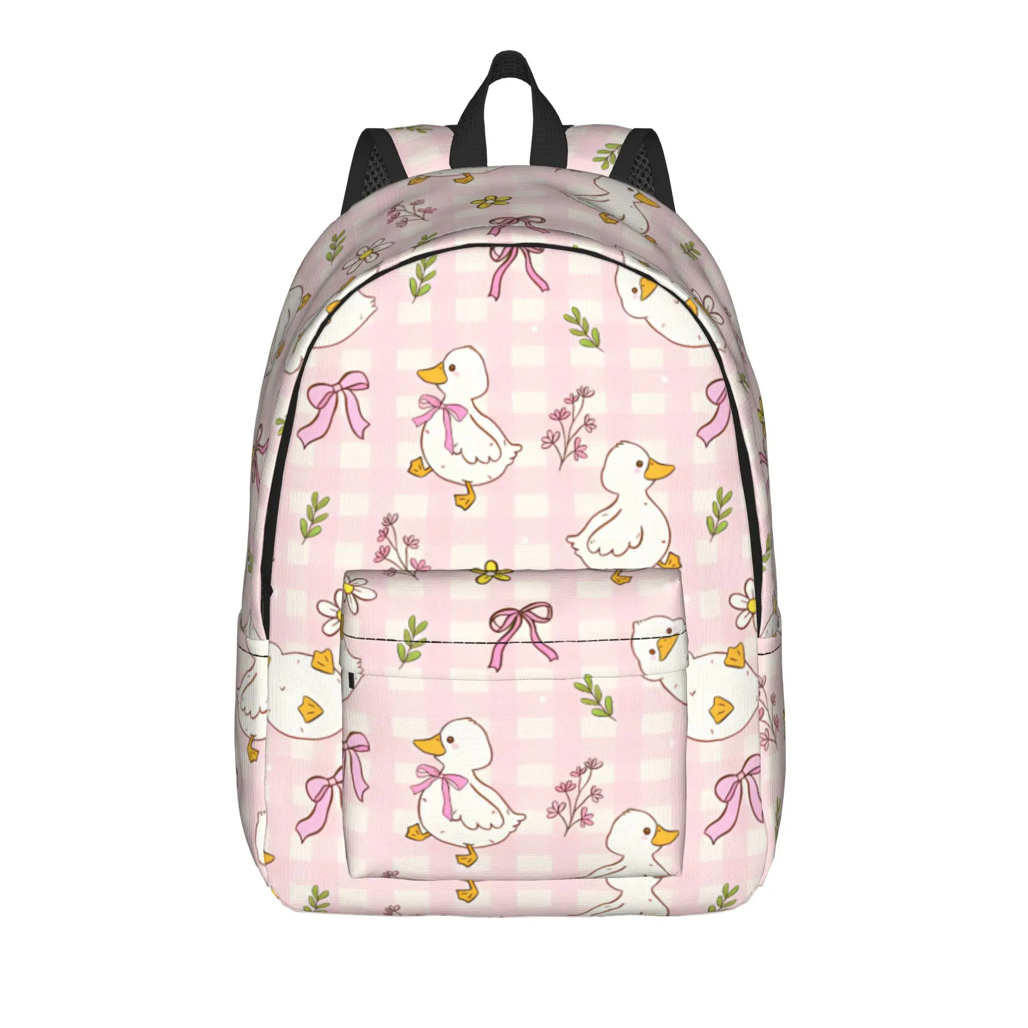 Cute Spring Cottagecore Goose Backpack  Female Polyester College Backpacks Durable Cool High School Bags Rucksack