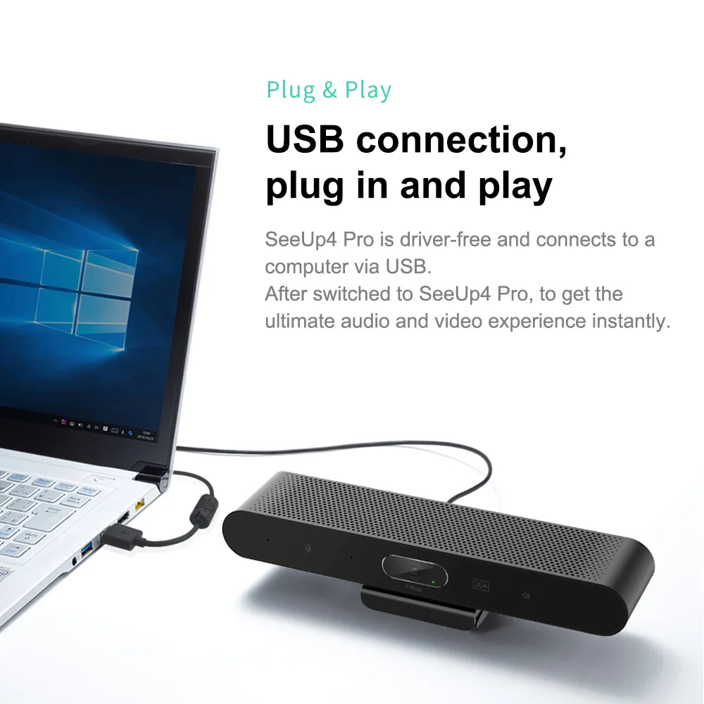 2K 3 in One ePTZ USB Plug and Play  with Ai Face Zoom and Tracking for Video Conference Room Drive Free