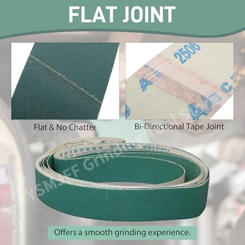 5PCS 50x2100mm Flexible Zirconia Corundum Sanding Belt, 60-600 Grit Abrasive Belt for Metal Grinding, Rust Removal & Deburring