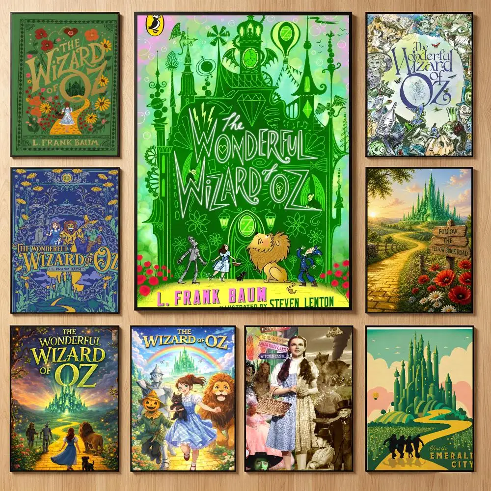 Fantasy Novel T-The Wonderful Wizard of Oz Poster Classic Self-Adhesive PP Wall Sticker for Living Room Bar Decor Gift