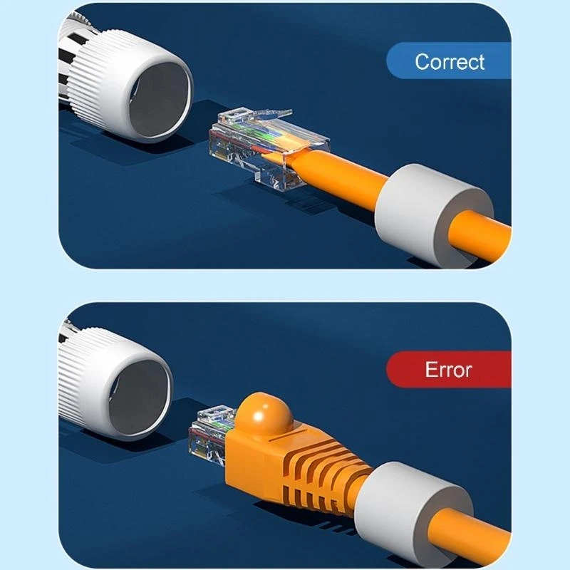 L41E RJ45 Waterproof IP67 Ethernet Cable Connector Outdoor Broadband Cable Dustproof Extender PVC Connector