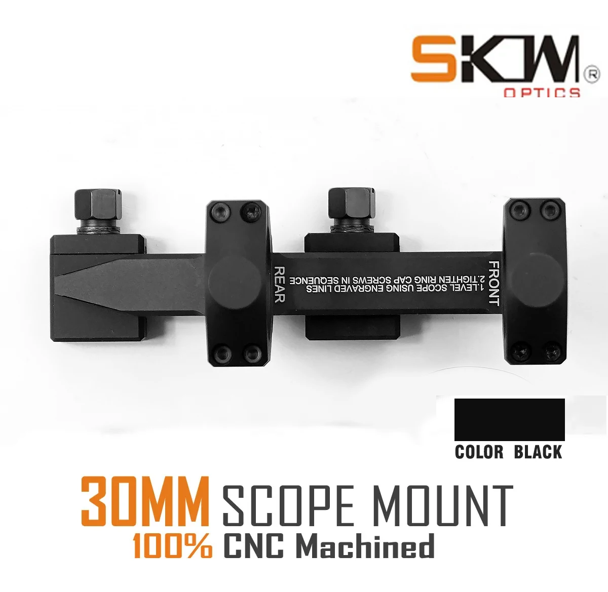 Imagem -02 - Skwoptics-anéis de Montagem Baixo Ar15 m4 Cnc 1913 Picatinny Rails 30 mm Preto