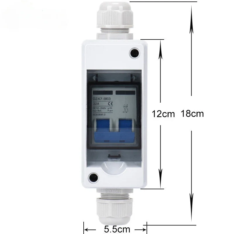 Solar Photovoltaic Battery PV Combiner Box DC Switch Miniature Circuit Breaker With Junction Box 12V 24V 48V 500V 1000V IP65