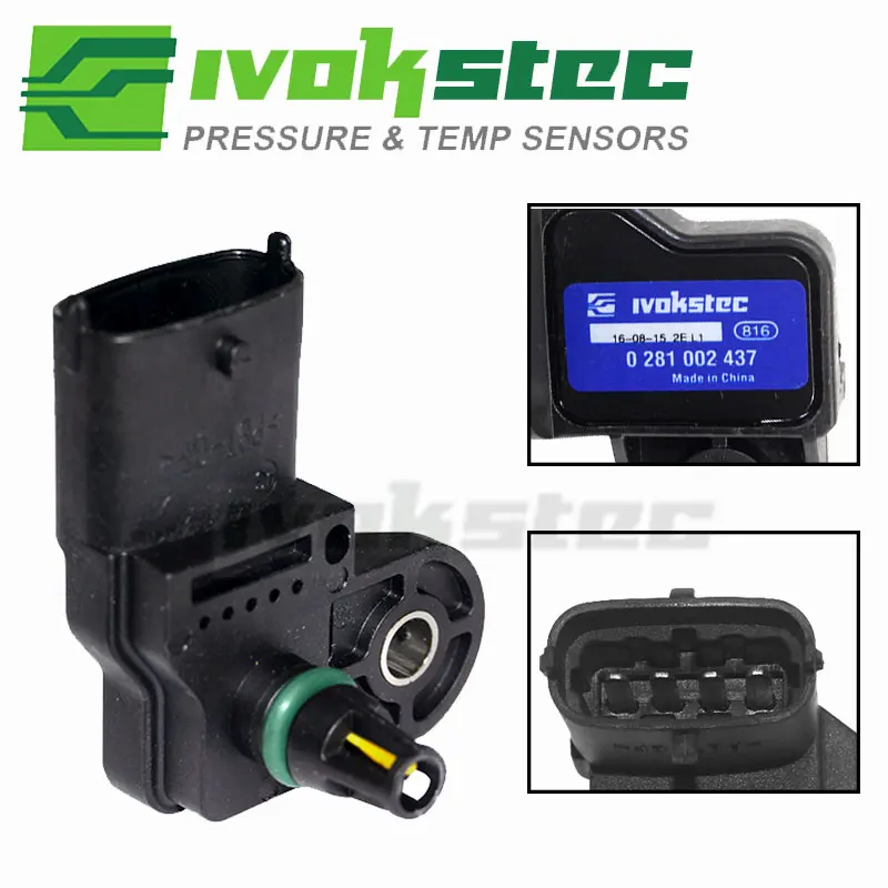 Sensor MAP de Pressão Absoluta do Coletor de Admissão de 3 Bar para Iveco 24459853 Massif Daily 2.3 3.0 4.0 SAAB 9-3 9-5 1.9 2.2 24459853