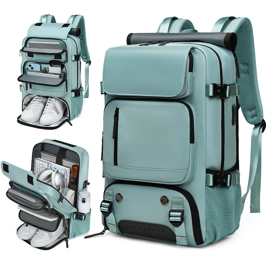 

【New style】Women's travel backpack large capacity ultra-light multi-functional luggage bag hand-held travel backpack men's trav