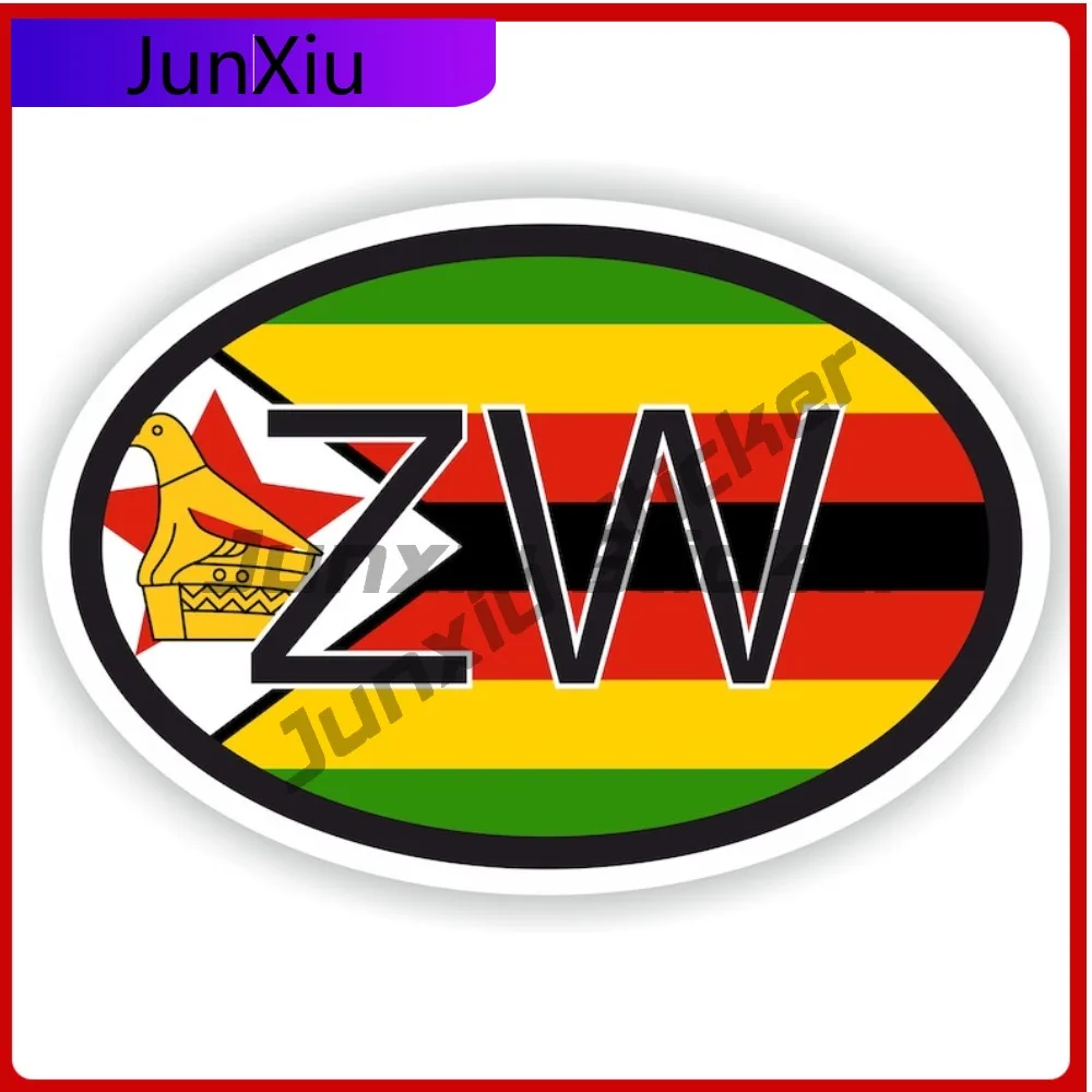 

Zimbabwe Country Code Zw Oval Sticker With National Flag Badge Sticker Outdoorv125 Motorcycle Stickers Custom Decals Car Rear Su