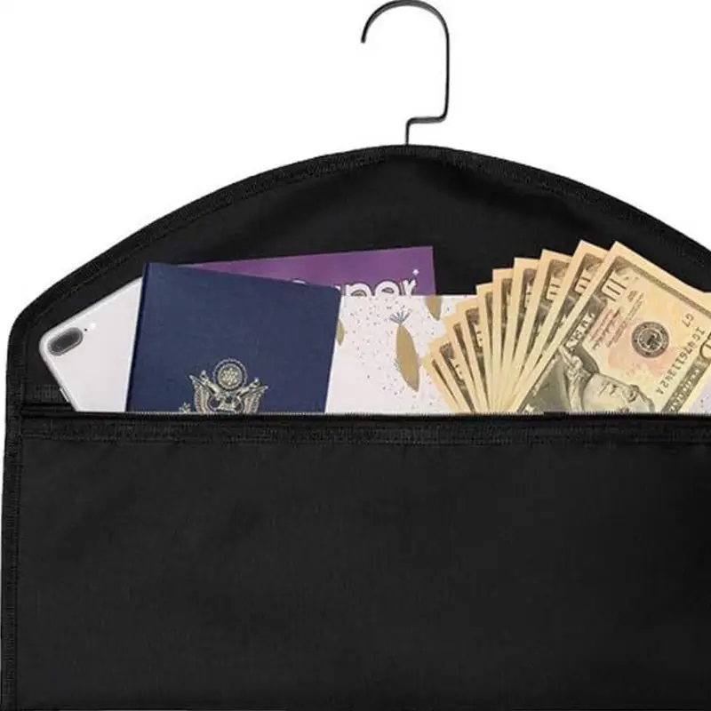 Ukryj kieszonkę Bezpieczny wieszak Tajny dokument Ognioodporny wodoodporny uchwyt Diversion Safe Valuables Storage Bag Cash Hiding Pocket With