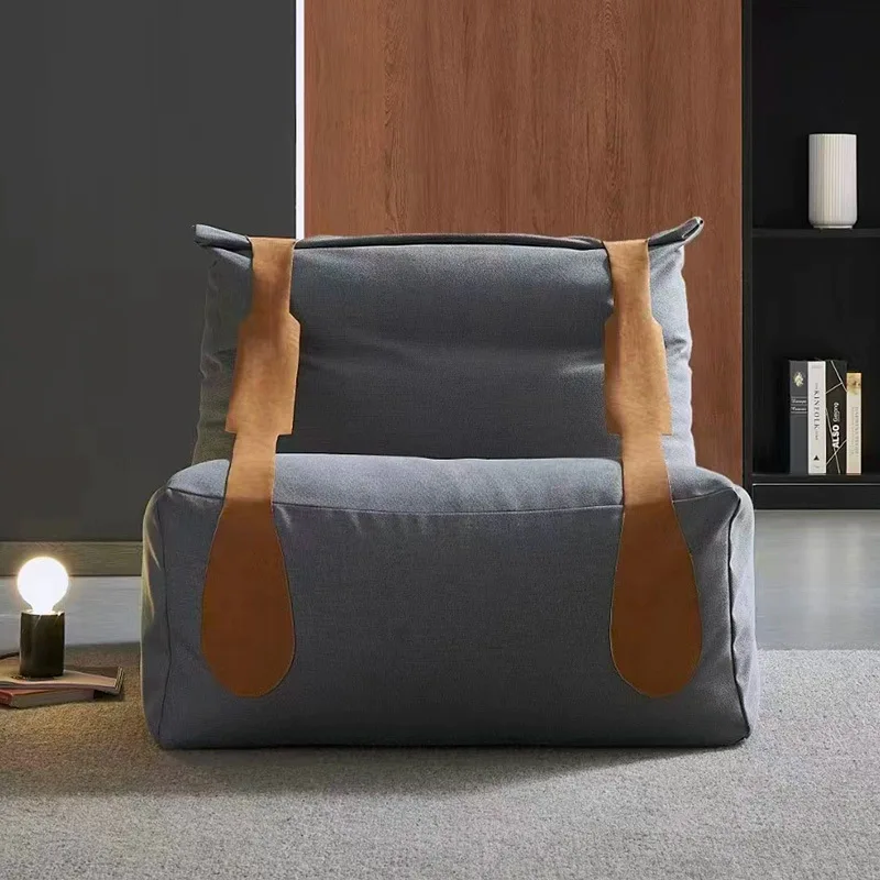 Guchi Furniture Nordic Cotton Hemp Suede Lazy Bean Bag Nap Small Unit Living Room Fabric Sofa Chair