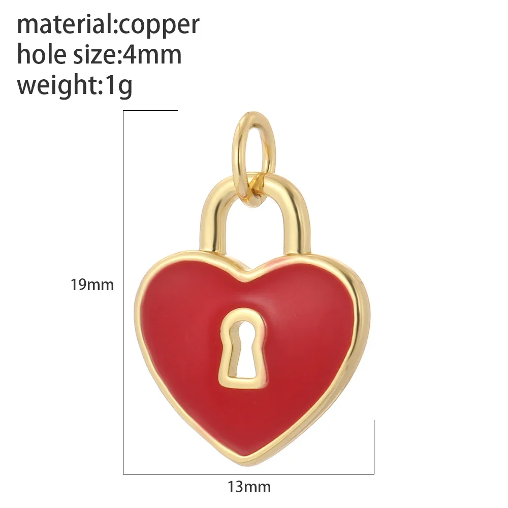 Heart Key Lock Charms for DIY Jewellery Making