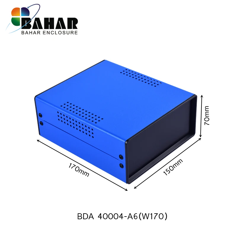 Top-Quality Bahar Enclosure Iron Desk Top Shell with flat Cover Model BDA 40004 iron Metal Enclosures Cases For Power Supply