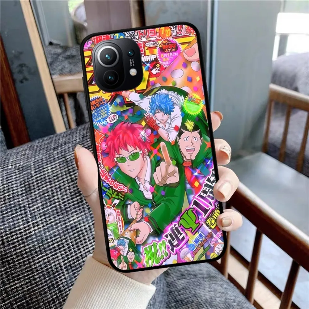 Saiki Kusuo No Psi Nan Phone Case For Xiaomi Mi 5X 8 9 10 11 12 Lite Pro 10T PocoX3pro PocoM3 Note 10 Pro Lite